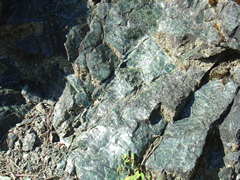 鷹岩の蛇紋岩